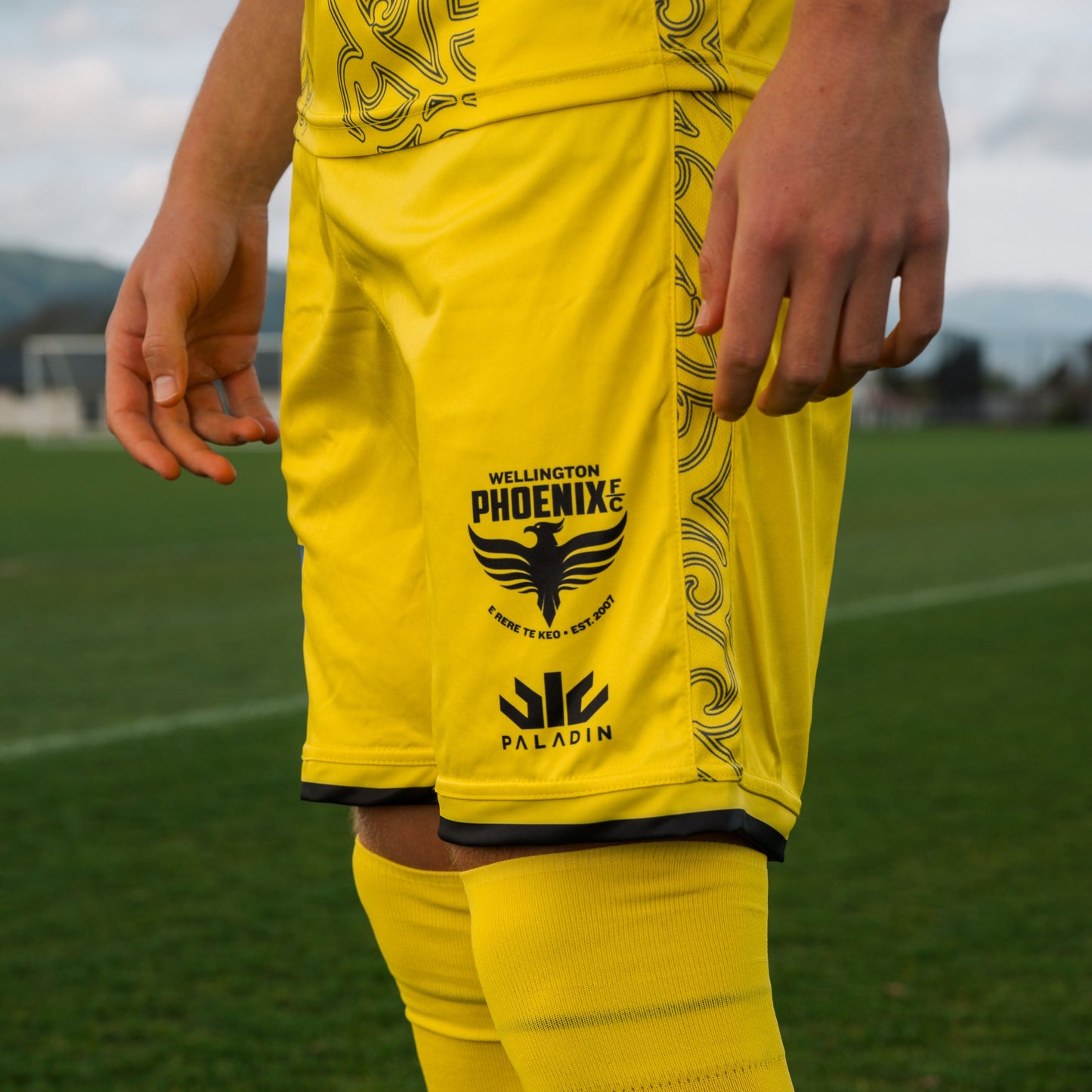 Wellington Phoenix A-League Replica Yellow Shorts - Kids